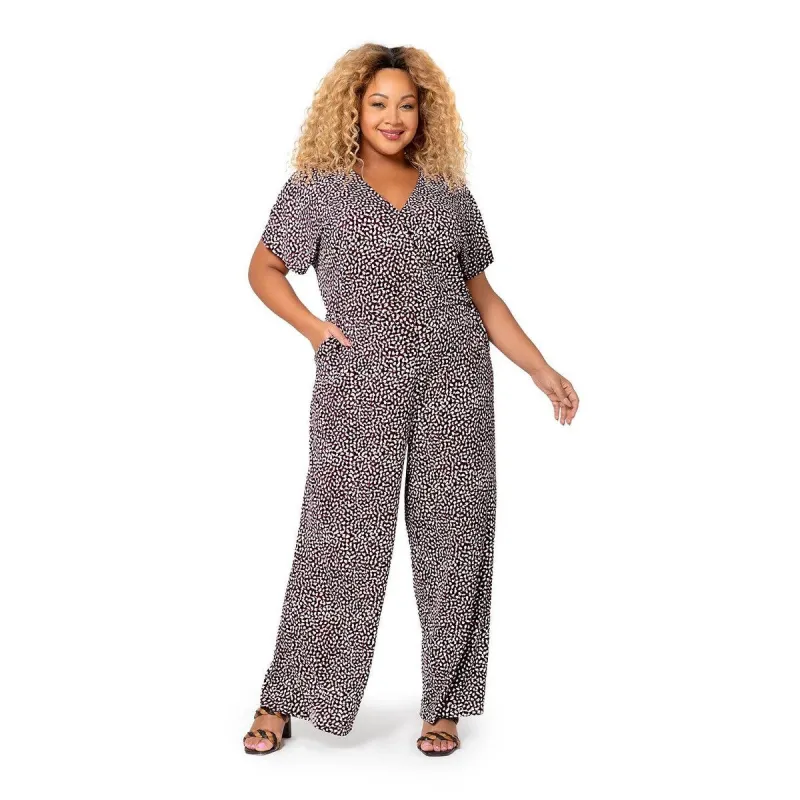 Leota Women's Ruby Wide Leg Jumpsuit Gray sold by Zulily