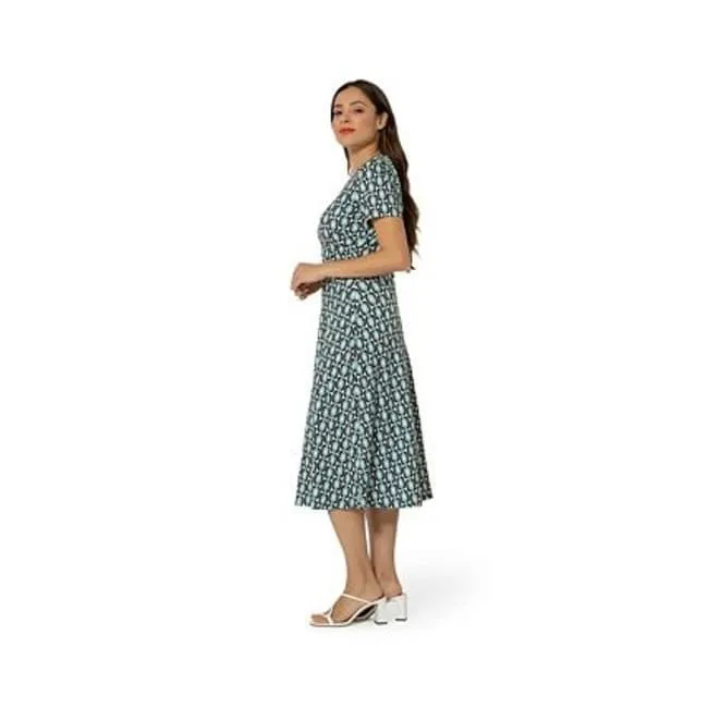 Leota Women's Amiya Midi Perfect Wrap Dress Blue Size Small sold by Zulily product image thumbnail 2