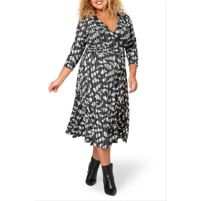 Leota Women's Amiya Midi Dress Black Size 1X sold by Zulily