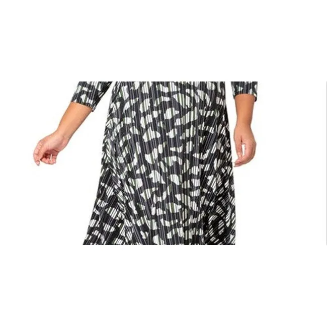 Leota Women's Amiya Midi Dress Black Size 1X sold by Zulily product image thumbnail 3