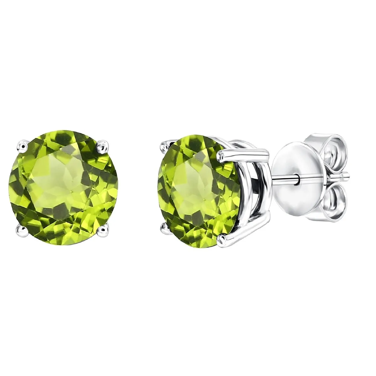Set of 3 Sterling Silver Stud Earrings - Amethyst, White Topaz and Peridot sold by Zulily product image thumbnail 2
