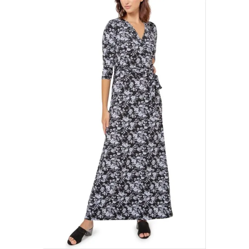 Leota Women's Perfect Maxi Wrap Dress Black Size Small sold by Zulily