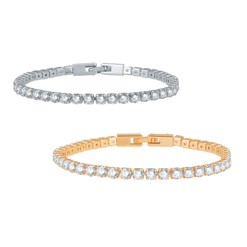 Set of Two Cubic Zirconia Bracelet sold by Zulily