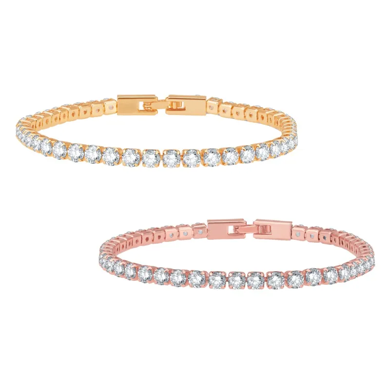 Set of Two Cubic Zirconia Tennis Bracelet sold by Zulily