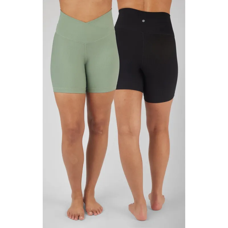 Yogalicious Rib Crossover Bike Short and Rib Everyday Basic Bike Short sold by Zulily