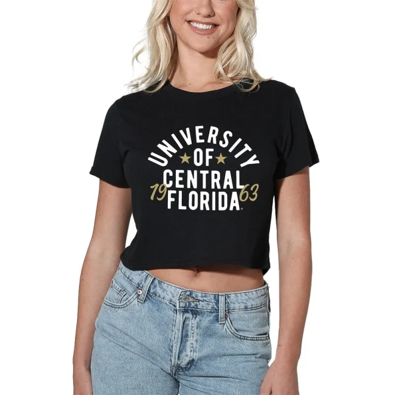 University of Central Florida Classic Script Women's Short Sleeve Crop Top sold by Zulily