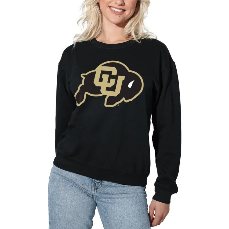 University of Colorado Traditional Willow Women's Long Sleeve Fleece Sweatshirt sold by Zulily