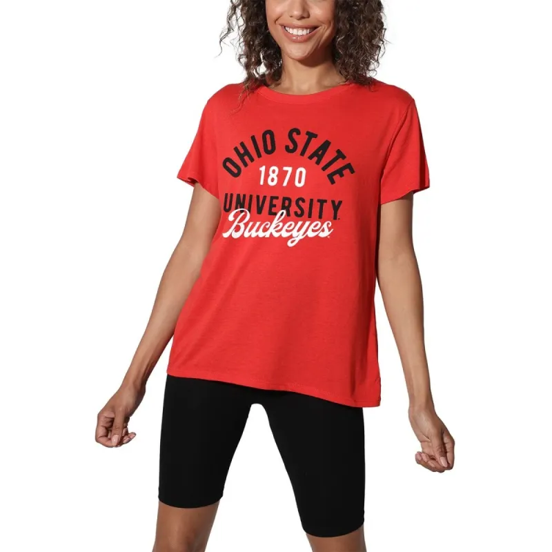 Ohio State University Classic Script Loose Women's Tri-Blend Short Sleeve T-Shirt sold by Zulily