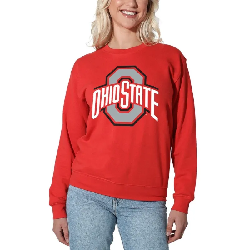 Ohio State University Traditional Willow Women's Long Sleeve Fleece Sweatshirt sold by Zulily