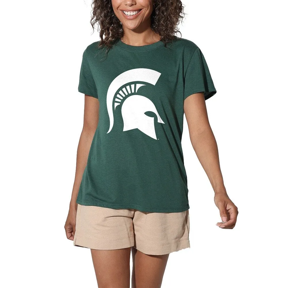 Michigan State University Classic Script Loose Women's Tri-Blend Short Sleeve T-Shirt sold by Zulily