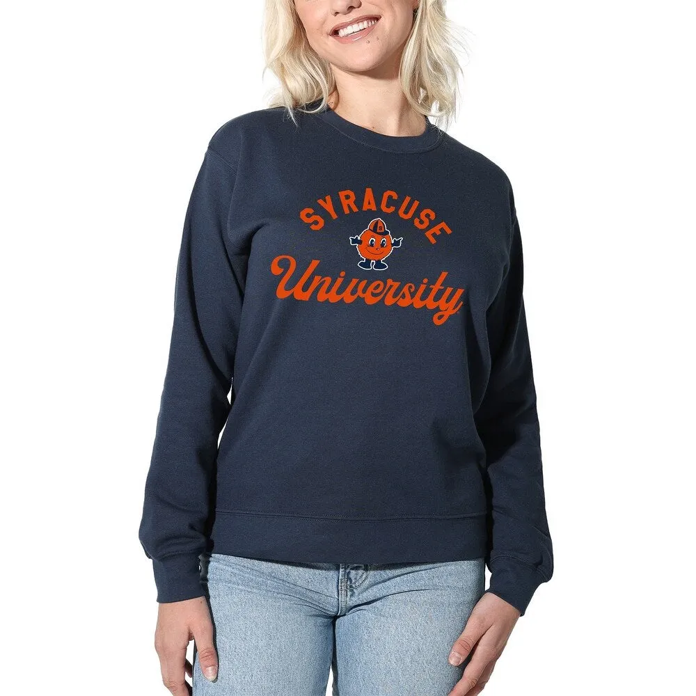 Syracuse University Classic Script Willow Women's Long Sleeve Fleece Sweatshirt sold by Zulily