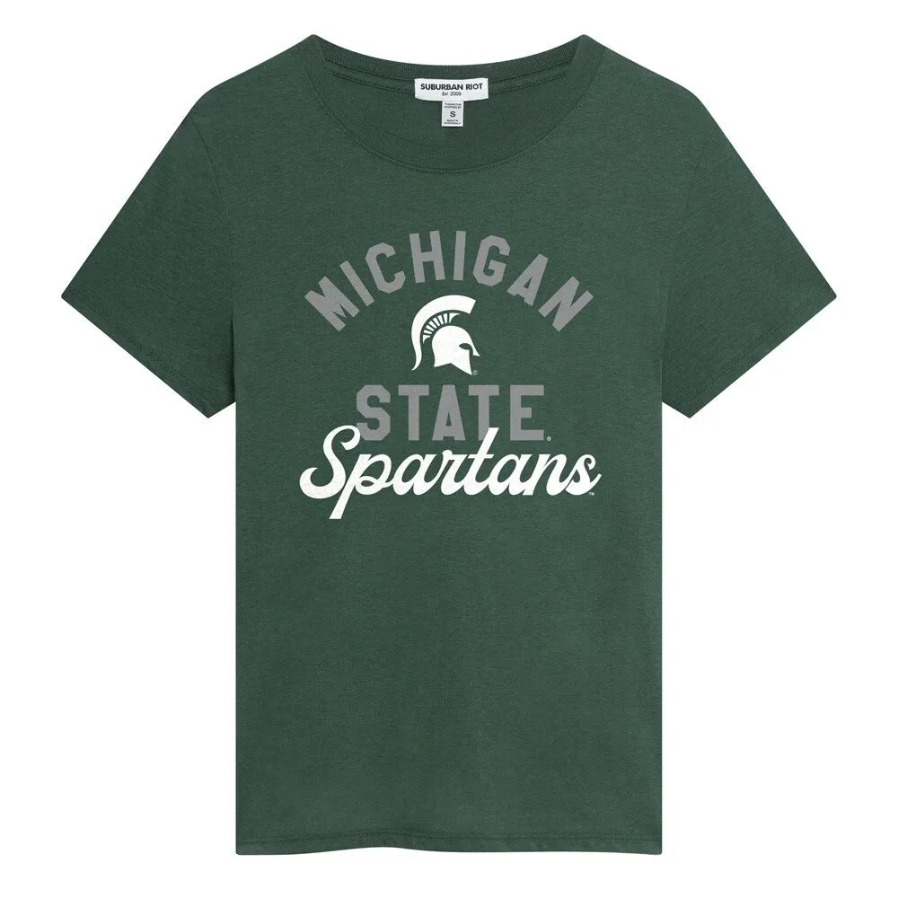 Michigan State University Classic Script Loose Women's Tri-Blend Short Sleeve T-Shirt sold by Zulily product image thumbnail 4