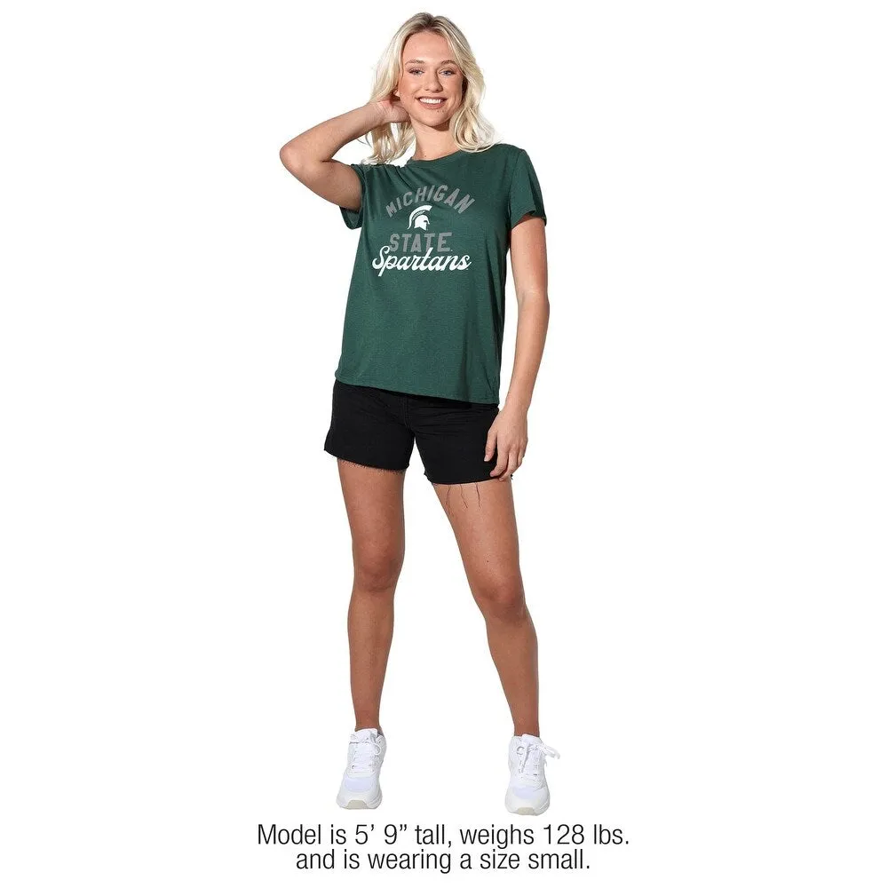 Michigan State University Classic Script Loose Women's Tri-Blend Short Sleeve T-Shirt sold by Zulily product image thumbnail 2