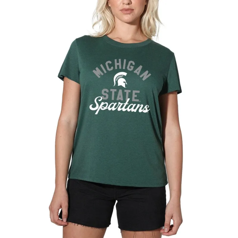 Michigan State University Classic Script Loose Women's Tri-Blend Short Sleeve T-Shirt sold by Zulily