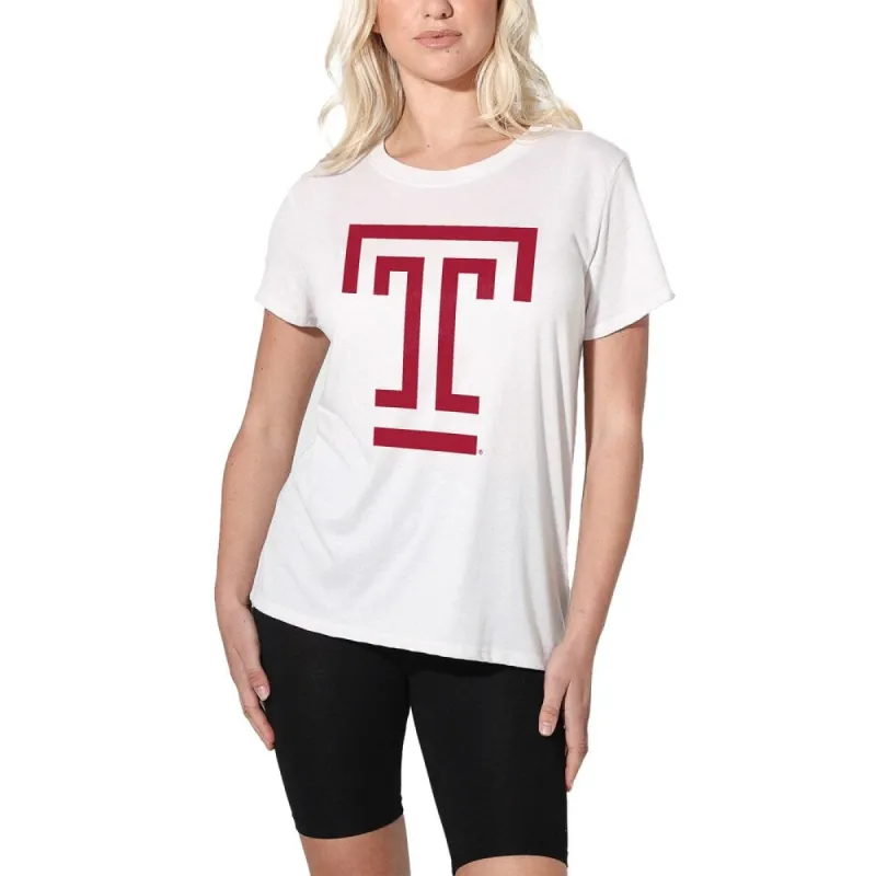 Temple University Traditional Loose Women's Tri-Blend Short Sleeve T-Shirt sold by Zulily