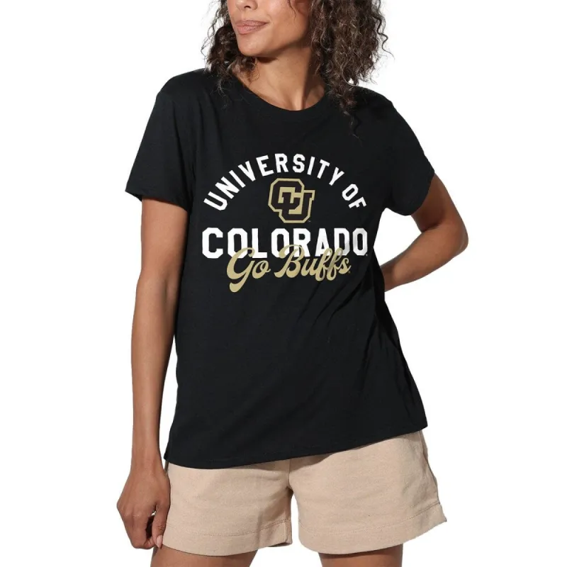 University of Colorado Classic Script Loose Women's Tri-Blend Short Sleeve T-Shirt sold by Zulily