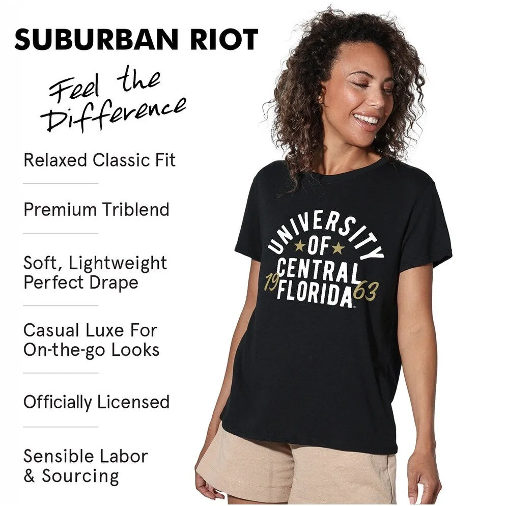 University of Central Florida Classic Script Loose Women's Tri-Blend Short Sleeve T-Shirt sold by Zulily product image thumbnail 4