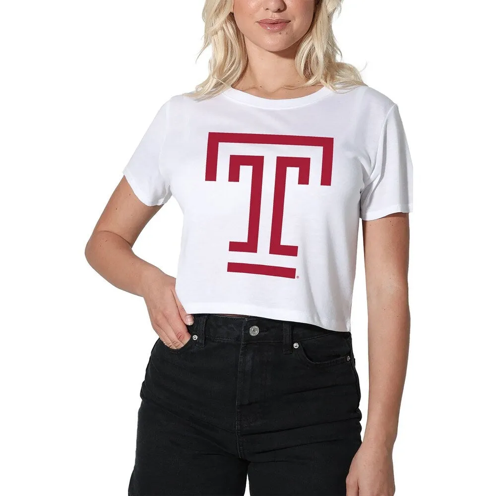 Temple University Traditional Women's Short Sleeve Crop Top sold by Zulily