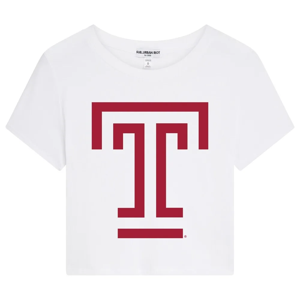 Temple University Traditional Women's Short Sleeve Crop Top sold by Zulily product image thumbnail 2
