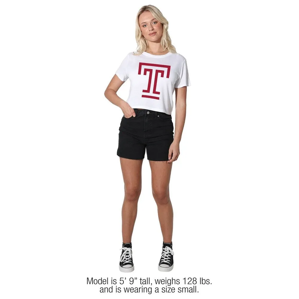 Temple University Traditional Women's Short Sleeve Crop Top sold by Zulily product image thumbnail 5