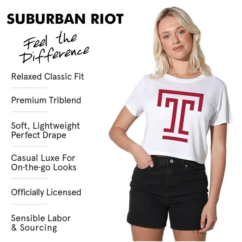 Temple University Traditional Women's Short Sleeve Crop Top sold by Zulily product image thumbnail 4