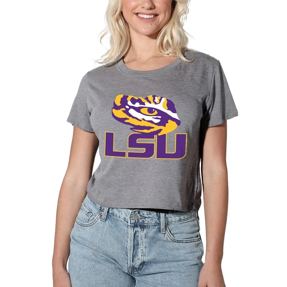 Louisiana State University Traditional Women's Short Sleeve Crop Top sold by Zulily
