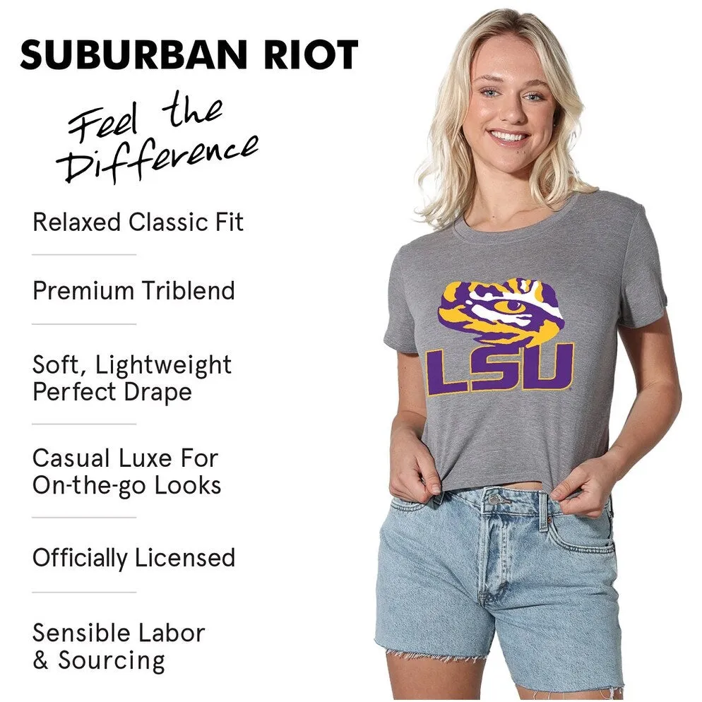 Louisiana State University Traditional Women's Short Sleeve Crop Top sold by Zulily product image thumbnail 3