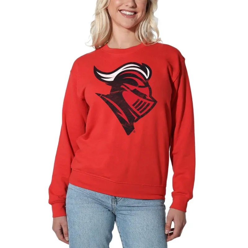 Rutgers University Distressed Primary Logo Willow Women's Long Sleeve Fleece Sweatshirt sold by Zulily