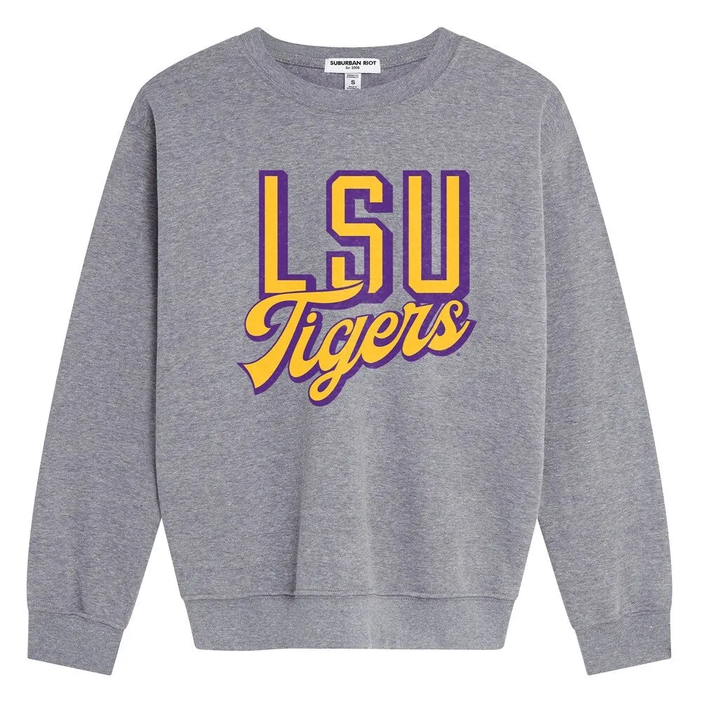 Louisiana State University Classic Script Willow Women's Long Sleeve Fleece Sweatshirt sold by Zulily product image thumbnail 3