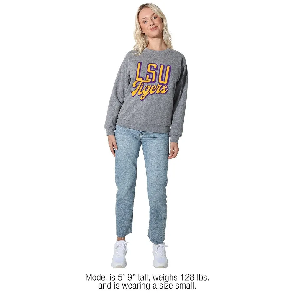 Louisiana State University Classic Script Willow Women's Long Sleeve Fleece Sweatshirt sold by Zulily product image thumbnail 5