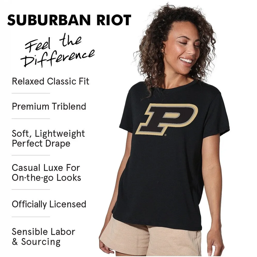 Purdue University Traditional Loose Women's Tri-Blend Short Sleeve T-Shirt sold by Zulily product image thumbnail 5