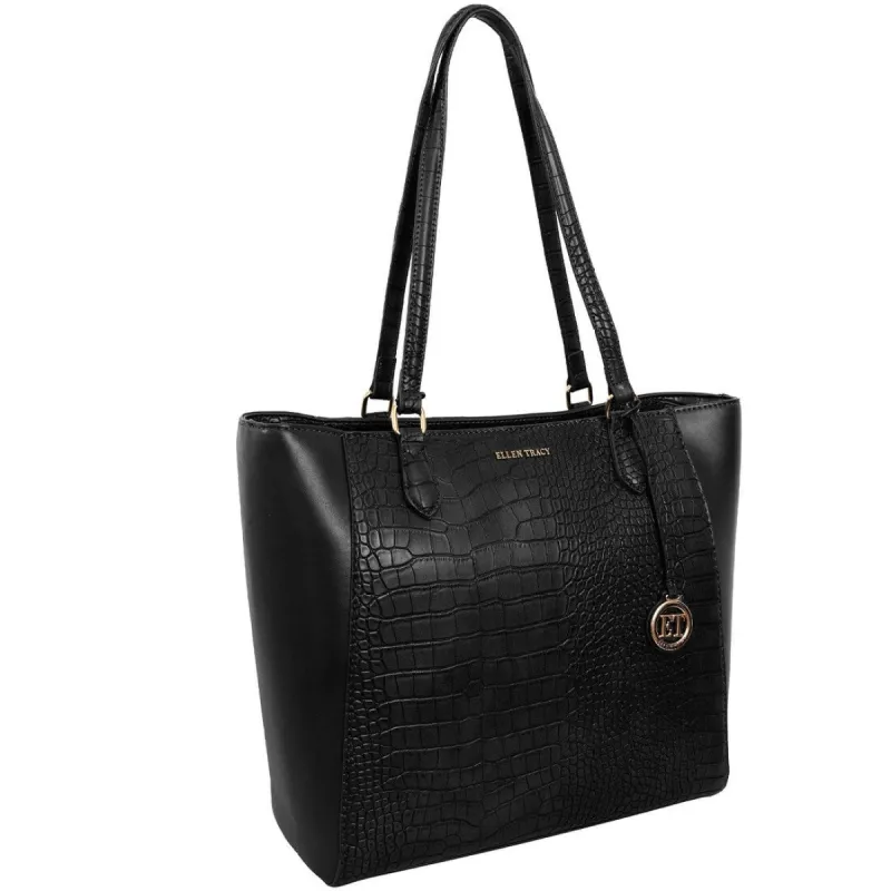 Ellen Tracy Faux Croco Tote Bag sold by Zulily