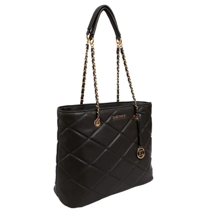 Ellen Tracy Chain Faux Smooth Leather Quilted Tote sold by Zulily