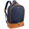 Max Studio Signature Print Nylon & Faux Leather Drop Bottom Backpack sold by Zulily