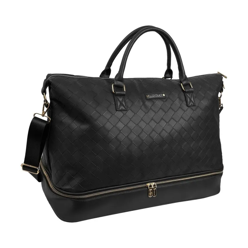 Ellen Tracy Woven Faux Leather Duffel sold by Zulily