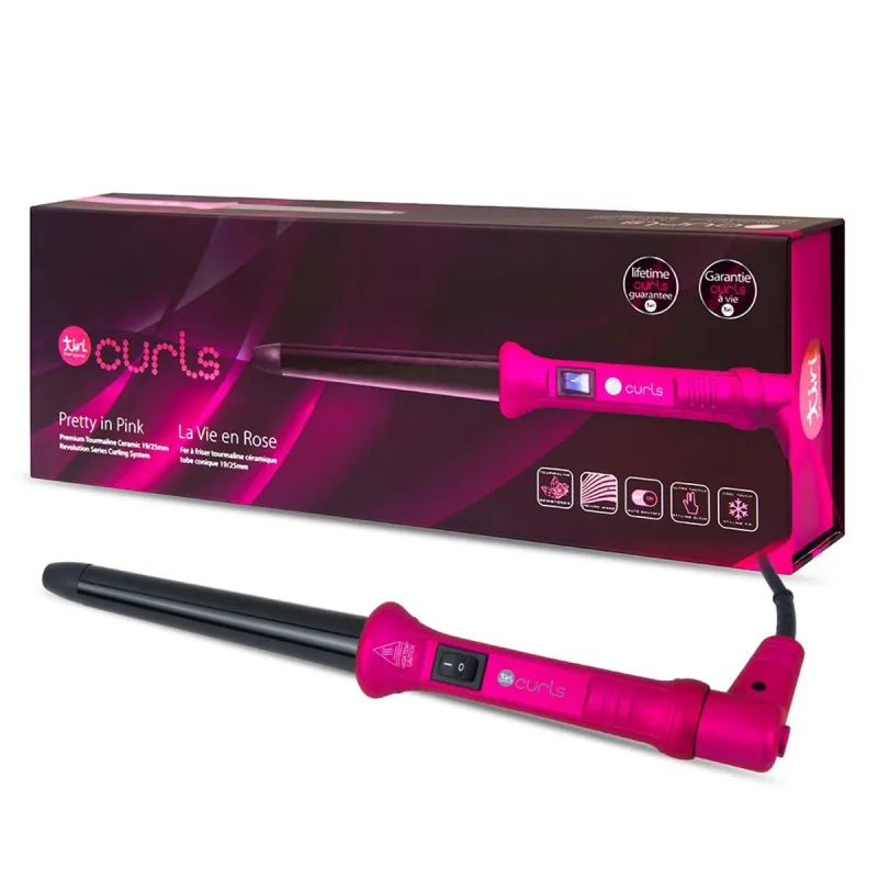 19mm/25mm Revolution Clipless Curling Iron with Heat Glove Included sold by Zulily