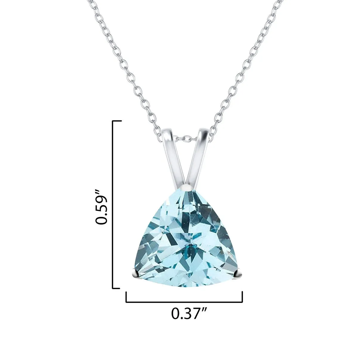 Sky Blue Topaz Sterling Silver Trillion Pendant Necklace sold by Zulily product image thumbnail 2