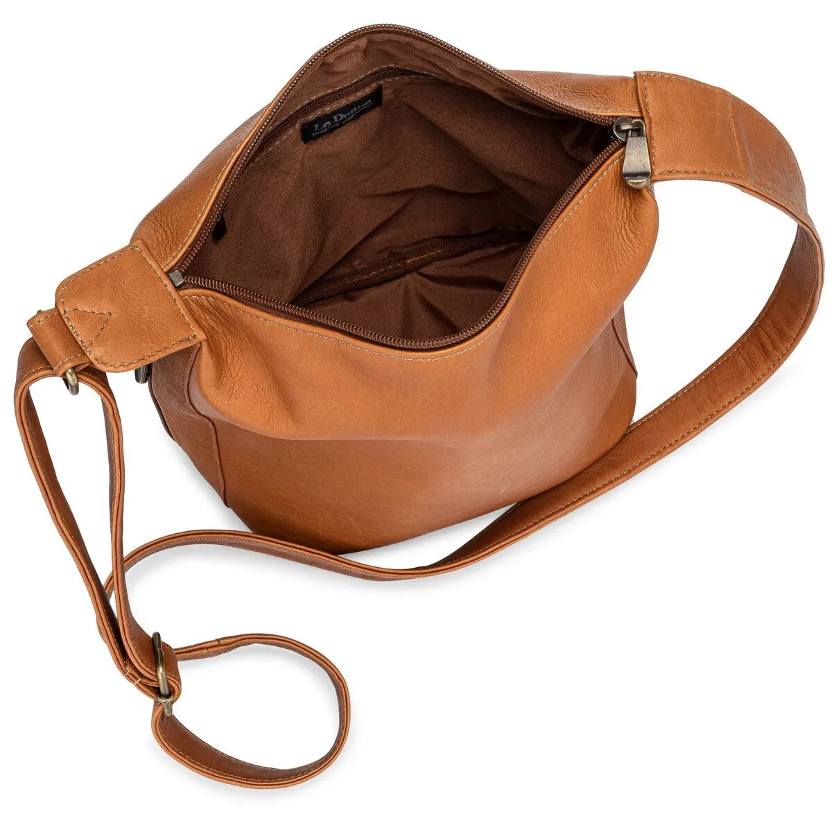 Le Donne Leather Side Zip Crossbody sold by Zulily product image thumbnail 3
