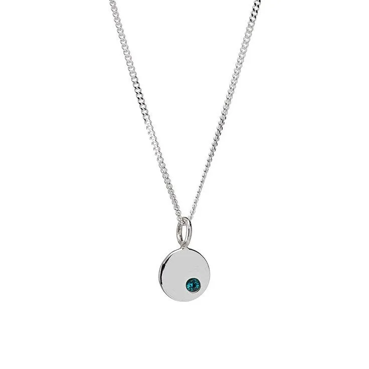 Sterling Silver Birthstone Round Pendant Necklace sold by Zulily product image thumbnail 4