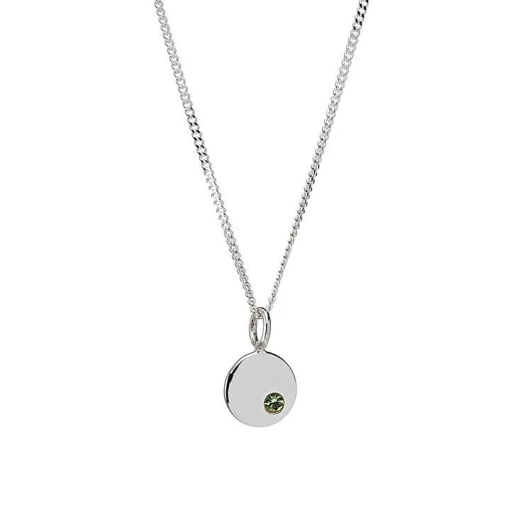 Sterling Silver Birthstone Round Pendant Necklace sold by Zulily product image thumbnail 3