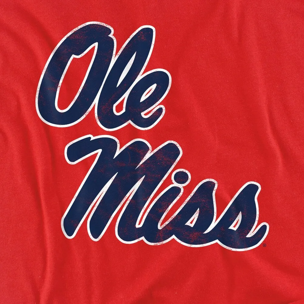 University of Mississippi Distressed Primary Logo Women's Loose T Shirt sold by Zulily product image thumbnail 3
