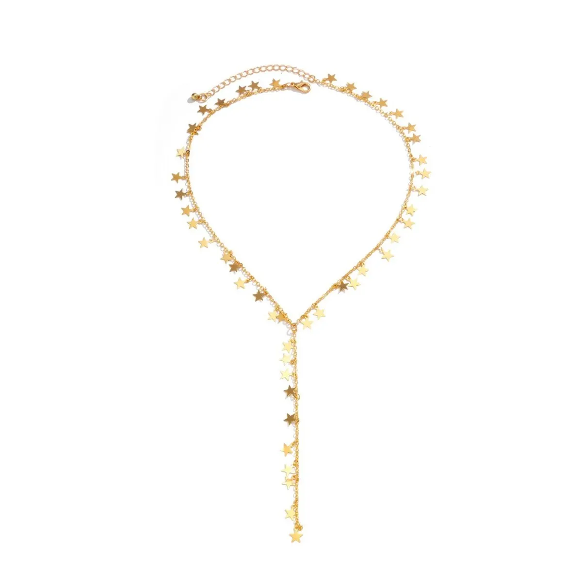 Goldtone Hanging Stars Necklace - White sold by Zulily product image thumbnail 2