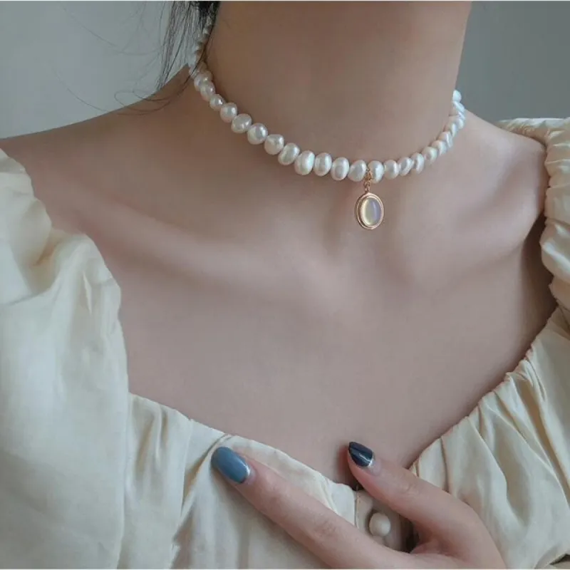 Vintage Freshwater Pearl Choker Necklace - White sold by Zulily