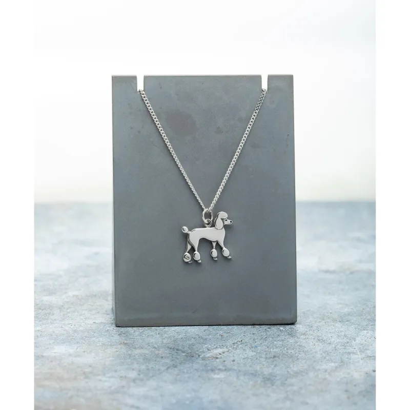 Sterling Silver Poodle Pendant Necklace - White sold by Zulily