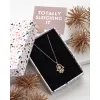 Goldtone Cz Hamsa Pendant Necklace - In Gift Box - White sold by Zulily
