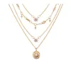 Goldtone Crystal Star Layered Necklace - White sold by Zulily
