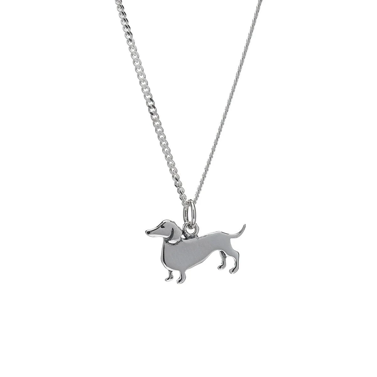Sterling Silver Dachshund Dog Necklace - White sold by Zulily