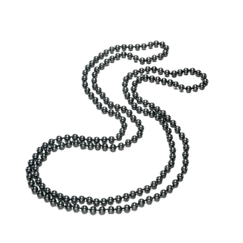Black Freshwater Pearl Long Necklace - White sold by Zulily