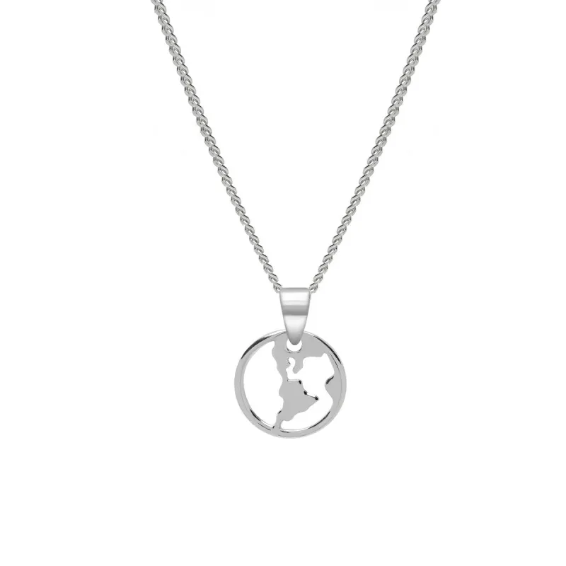 Sterling Silver Openwork Globe Pendant Necklace sold by Zulily