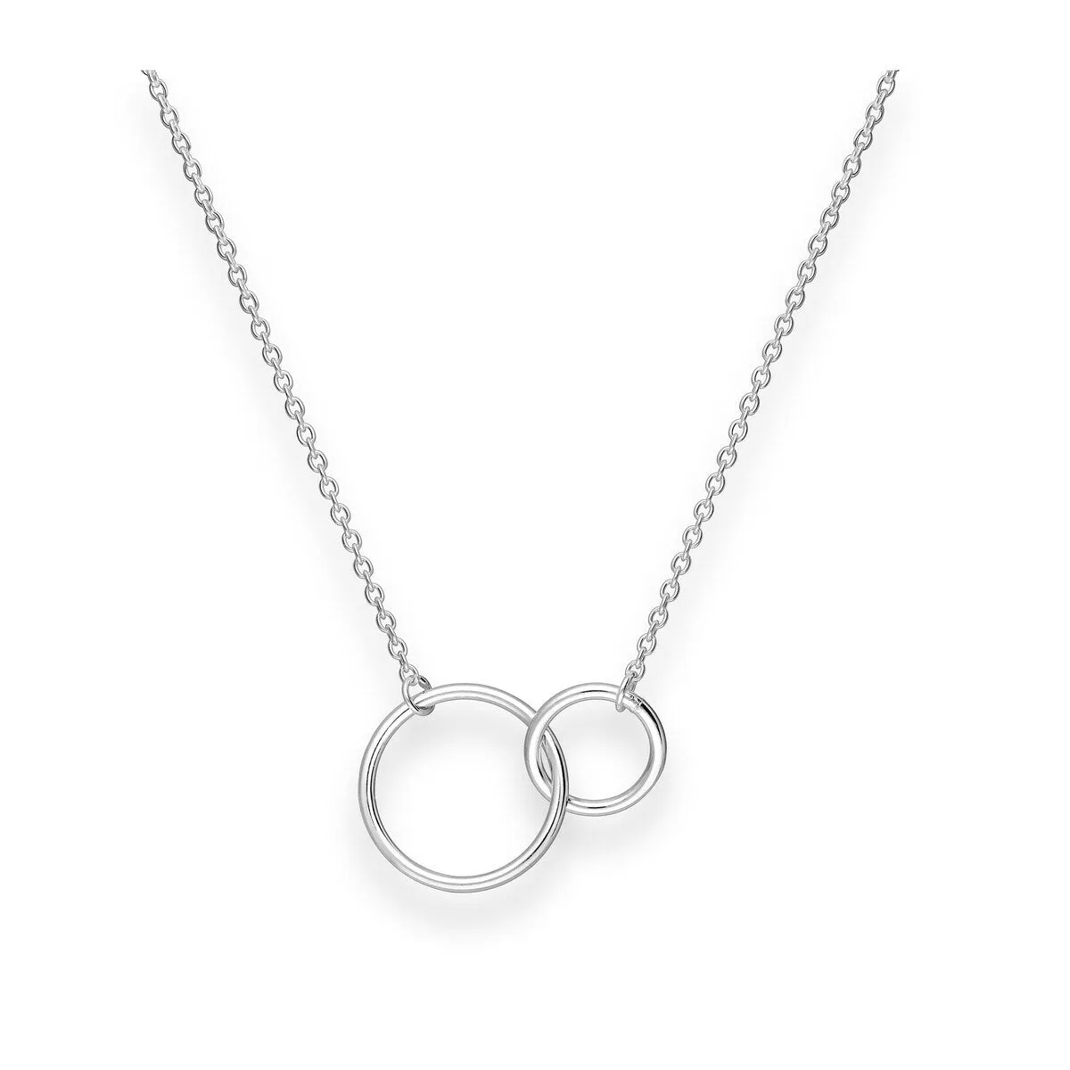 Sterling Silver Circle Pendant Necklace - White sold by Zulily